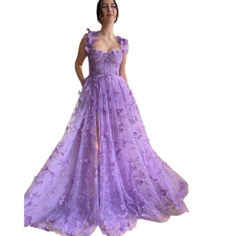Vestido sem mangas com fenda, vestido de noiva feminino, vestido de festa, vestido de praia com alças, vestido de noiva 