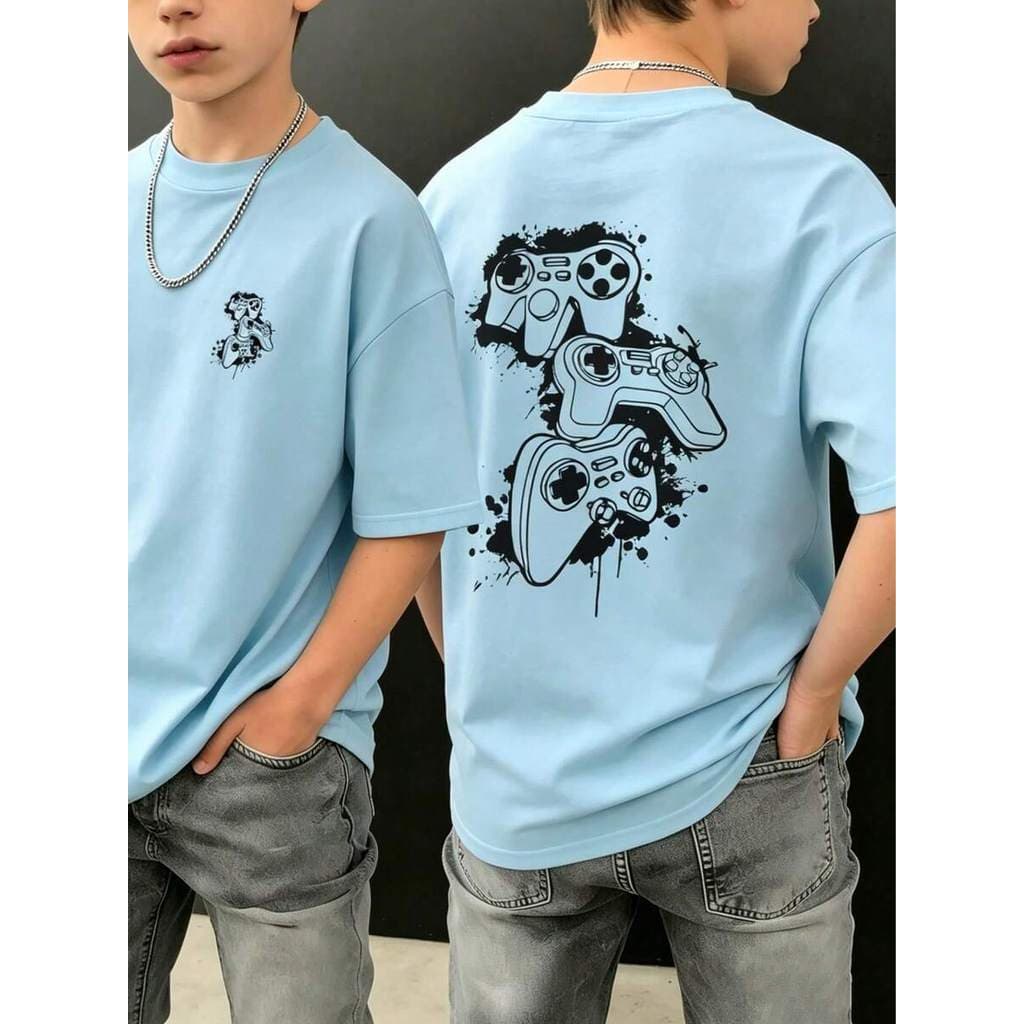 Camiseta Premium Moda Jogos Controle Videogame Infantil Adulto Camisa 100% Algodão Premium Confort