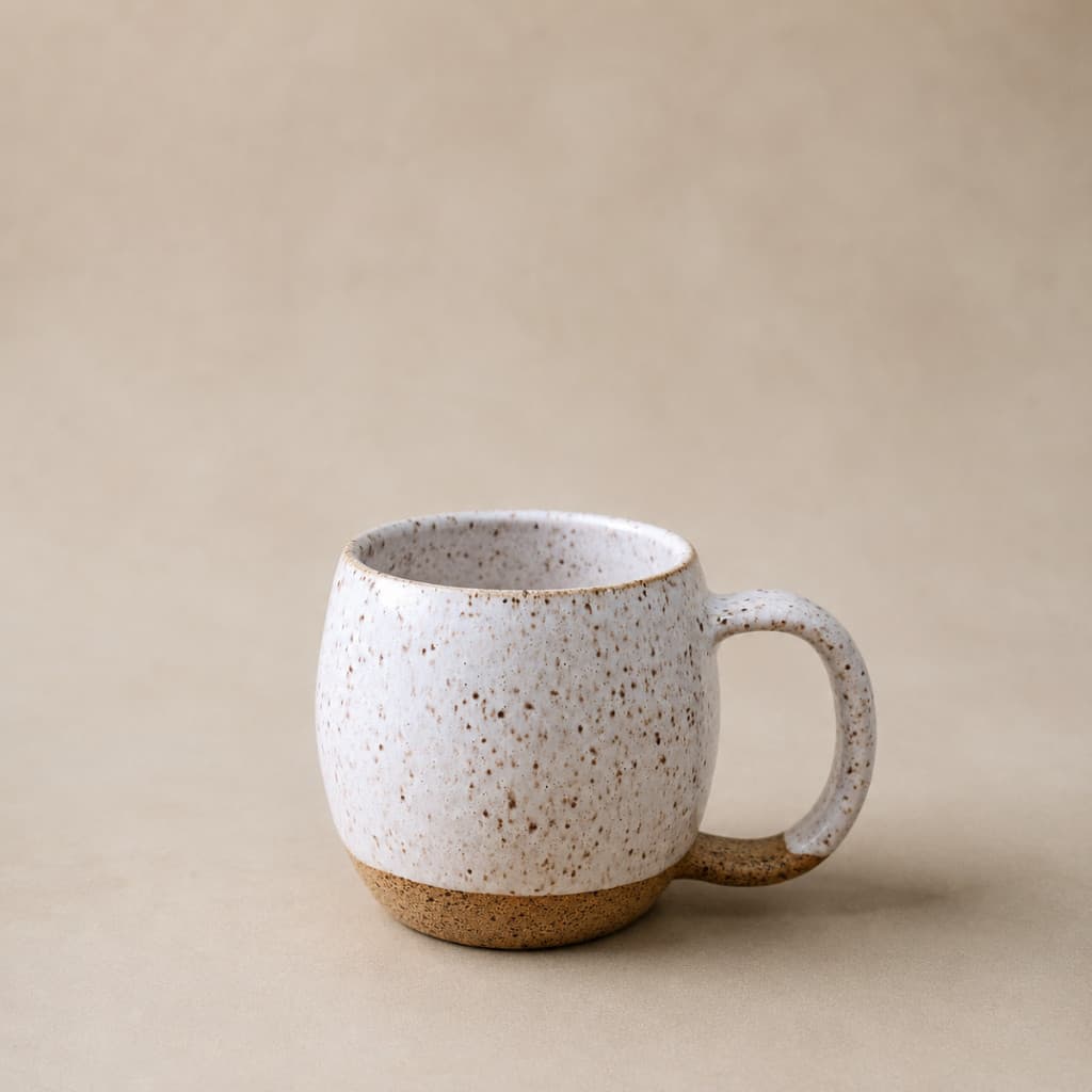 Xícara Redonda Retrô 200ml Design Orgânico Artesanal Chá Chocolate /Quente Cappuccino / Cafe / Louça