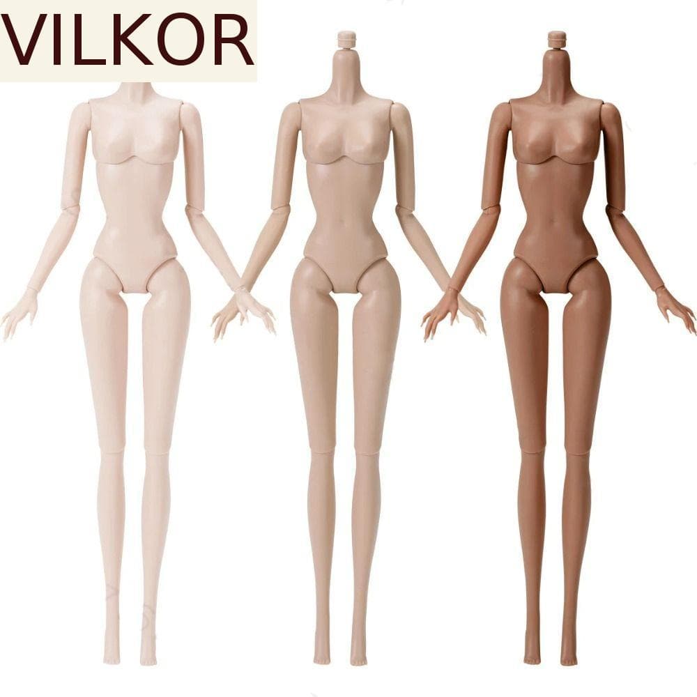 VILKOR Bonecas BJD Nuas Articuladas , Boneca 1/6 Super Modelo Móvel Sólida Branca , Corpo De Figura De Pele Europeia