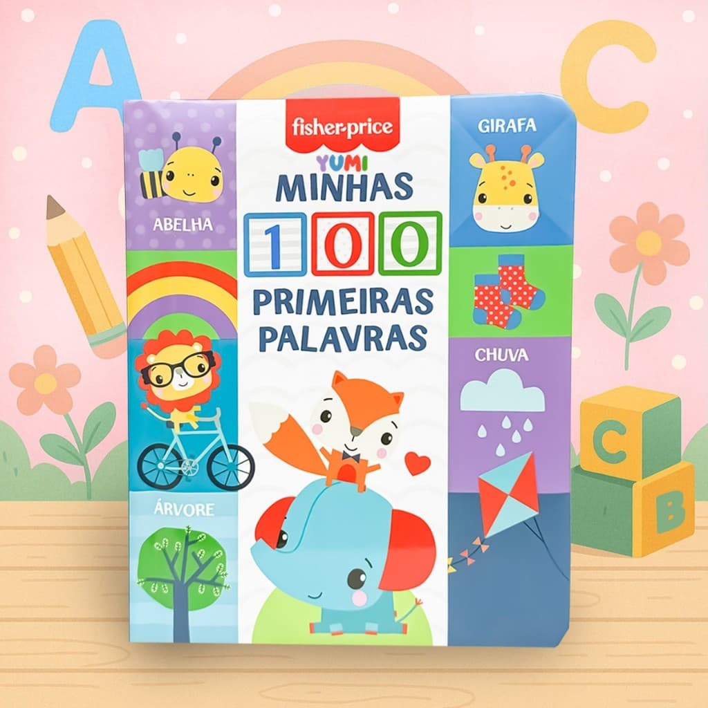 Livro Infantil Bebê Minhas Primeiras 100 Palavras Capa Dura Fisher-Price Original