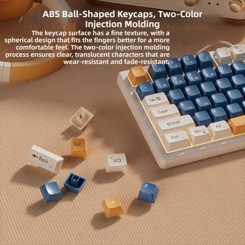 Teclado Mecânico FIWICKA , Para Jogos Com Layout Compacto De 75 Layouts , Ultra Silencioso