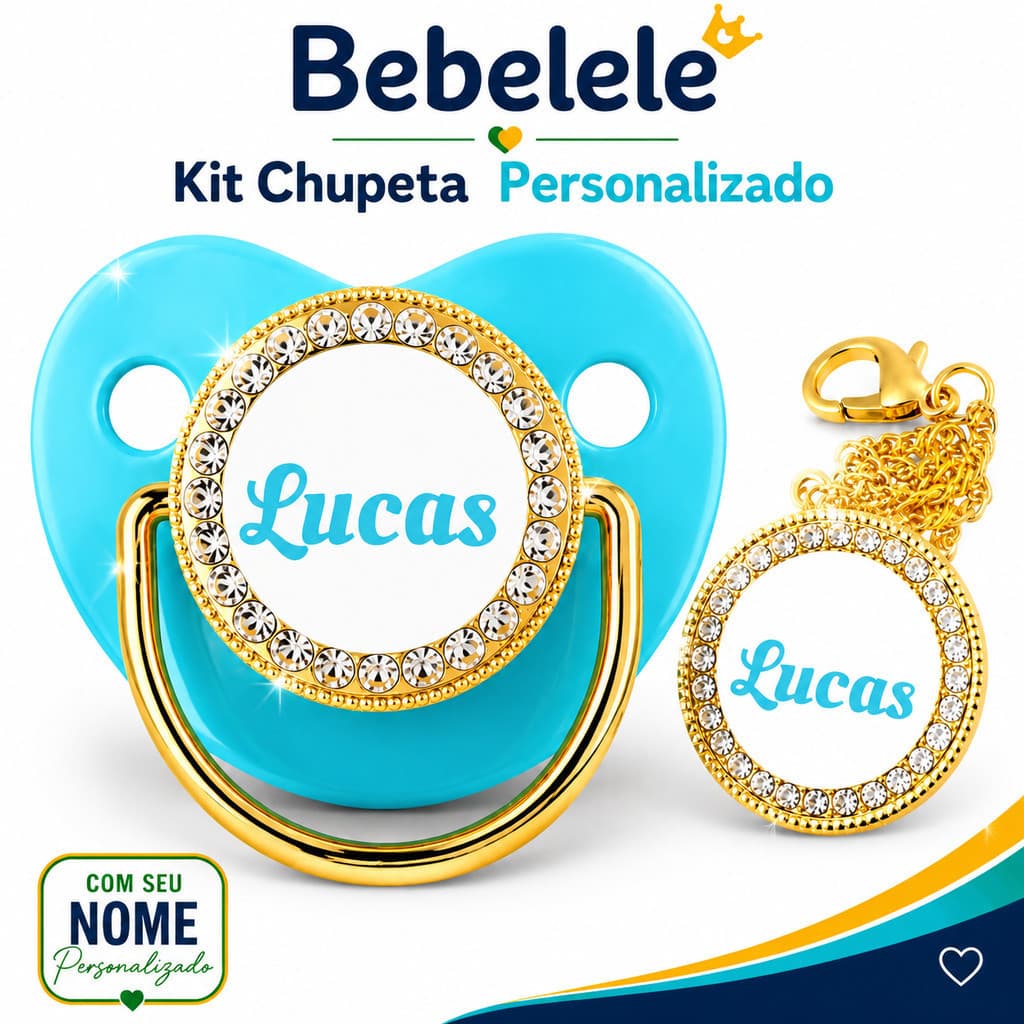 Chupeta para Bebês com Nome Personalizado, Chupeta de Silicone Livre de BPA&QYQO JYWN