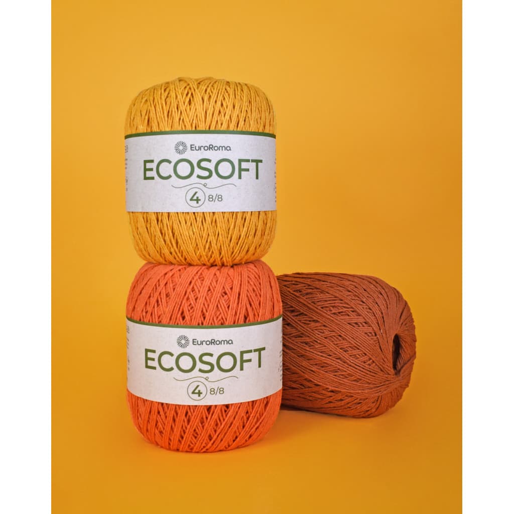 Barbante EuroRoma Ecosoft N4 300g 483m Macio para Crochê e Tricô