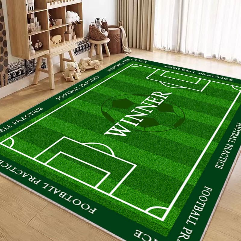 Tapete de quadra de futebol decoração de sala de estar tapete de jogo esportes internos antiderrapante resistente à suje