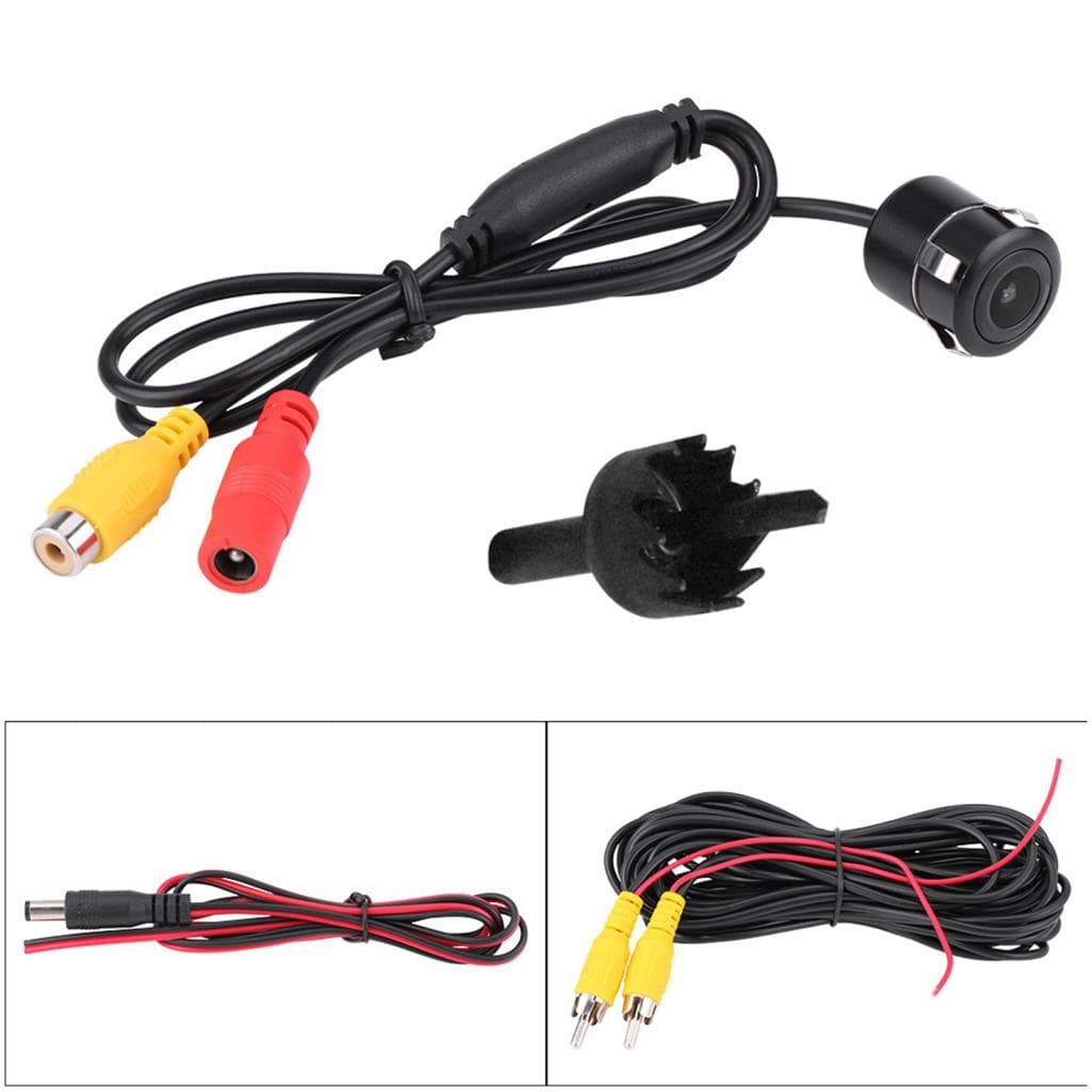 18,5 mm HD versão noturna com pouca luz para carro reverso câmera de visão traseira display colorido NTSC / PAL