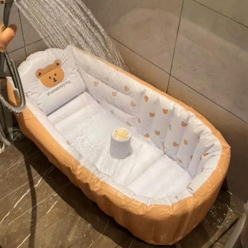 2026 novo estilo urso portátil dobrável crianças inflável piscina interna banheira do bebê fabricante de banheira do beb
