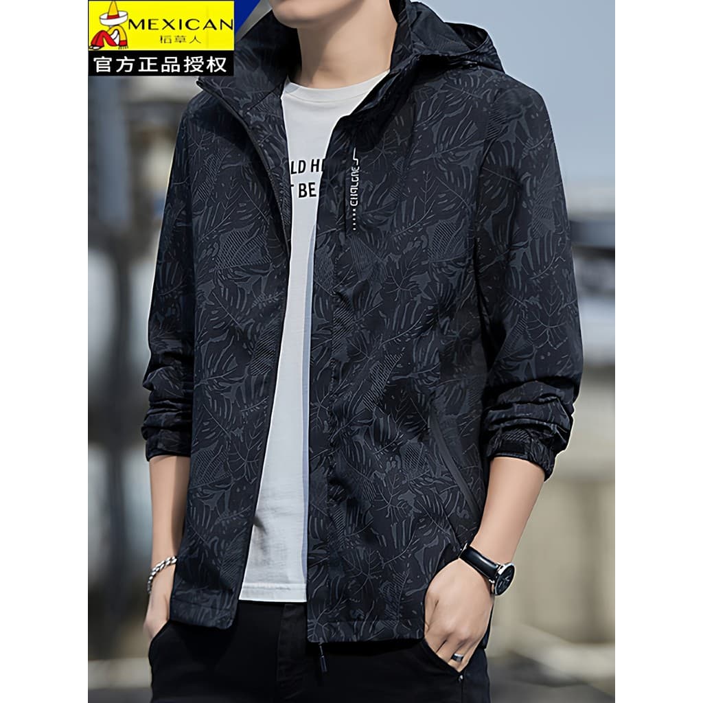 Espantalho outono inverno jaqueta Casual masculina All-Match jaqueta com capuz macacão engrossado jaqueta esportiva