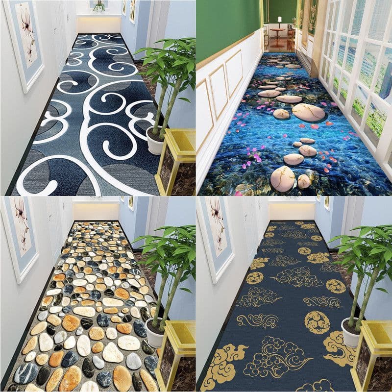 3D Corredor Verde Jardim Caminho Tapete Sala De Estar Decoração Casa Antiderrapante Tapetes Moderno Luxo Entrada