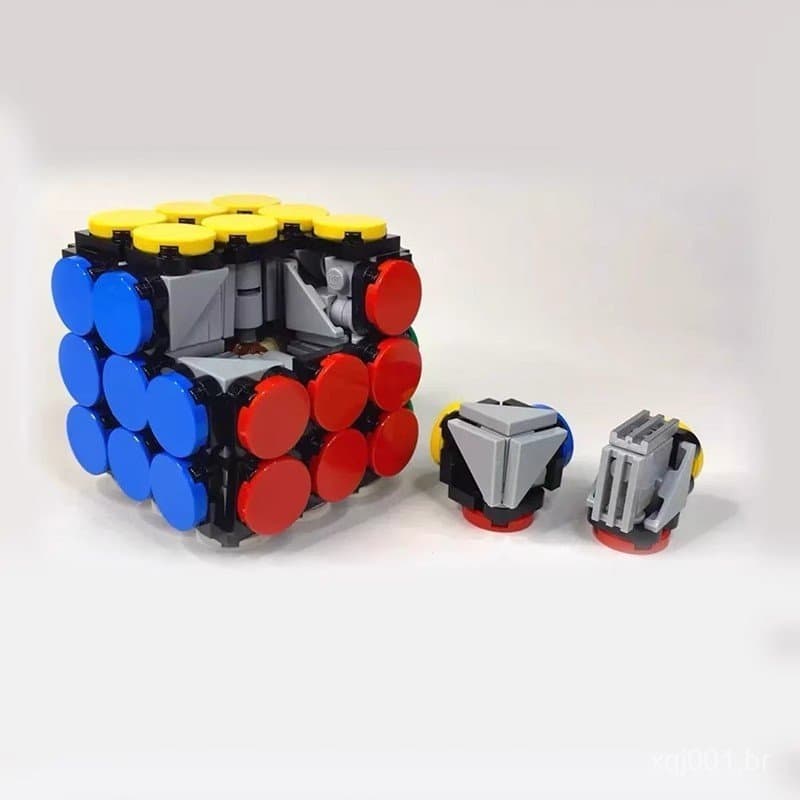 Os blocos de montar MOC são compatíveis com o conjunto LEGO 91837 Rubik's Cube, um presente criativo para montagem, alív