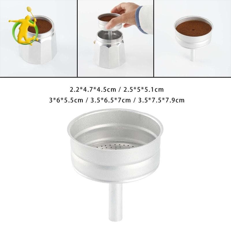 [Asiyy] Funil Para Cafeteira Expresso , Peça De Reposição De Alumínio , Filtro De Pote Moka Casa , Barista , Acessório D