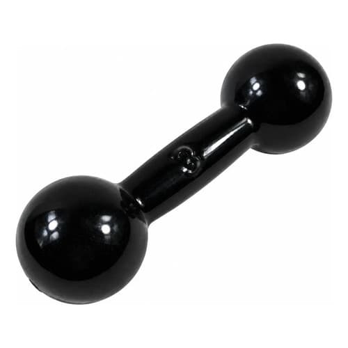 Halter Bola 3kg Emborrachado Peso Academia Musculação Treino Preto