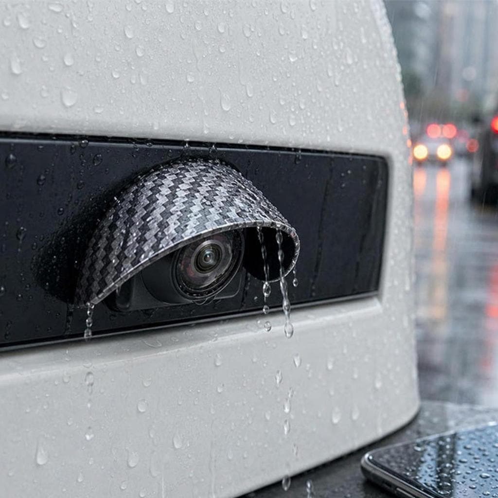 Câmera De Visão Traseira À Prova Dwaterproof Água Capa Escudo Chuva 4 Peças Dossel Curvo Guarda Carro Backup Lente Da wa