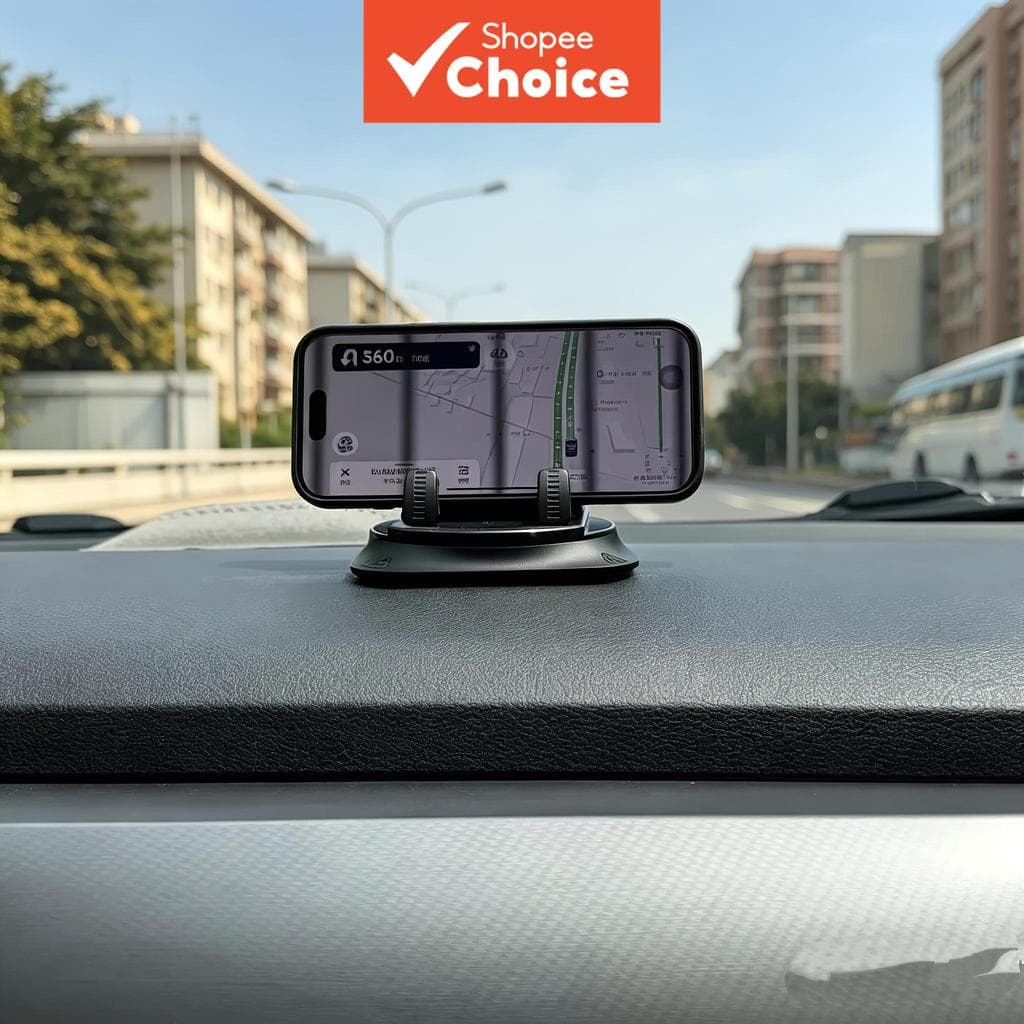 Universal 360 ° Suporte Giratório Para Telefone Carro , Painel Antiderrapante , Clipe De Uma Mão Iphone Samsung