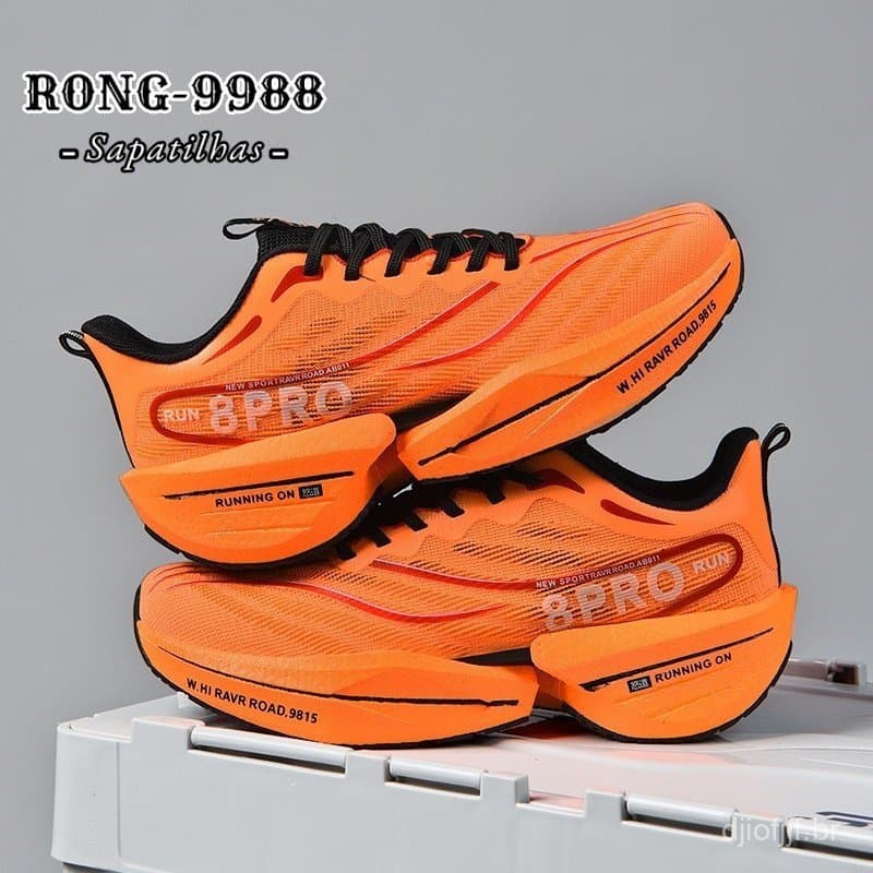 Tênis esportivos masculinos com placa de carbono, tênis esportivos casuais para atividades ao ar livre.