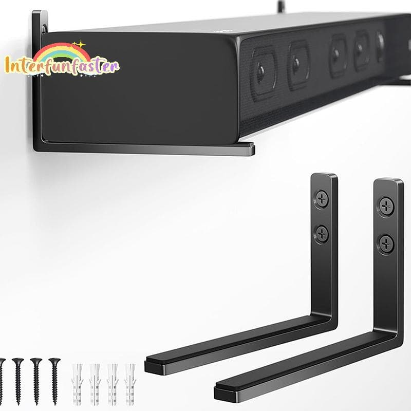 [Nterfunfasterfunb] Suportes De Barra De Som Braets De Parede-Fácil De Instalar Suporte De Prateleira Anti-Queda Univers