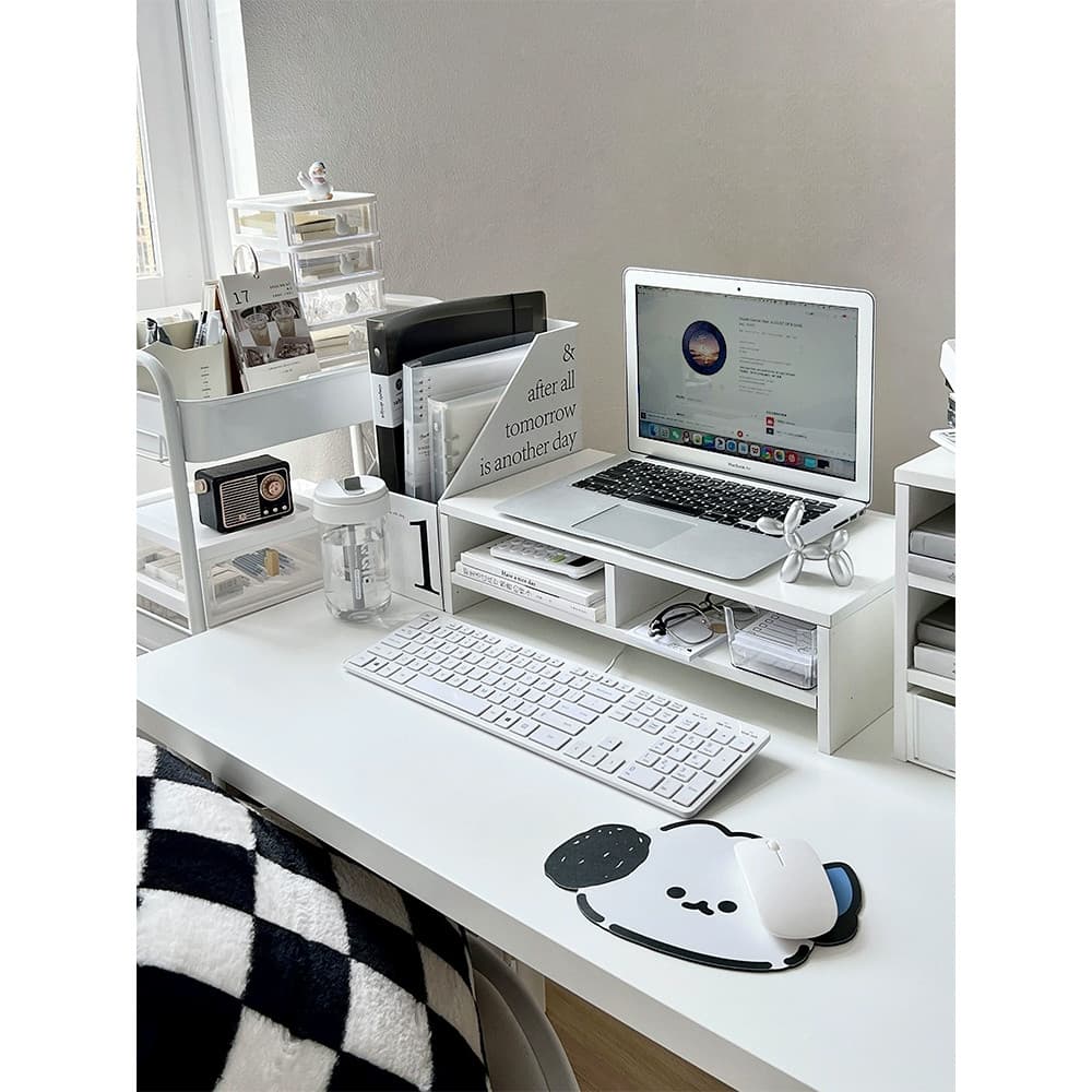 Escritório desktop computador rack elevado Notebook suporte de refrigeração Base exibição rack armazenamento desktop