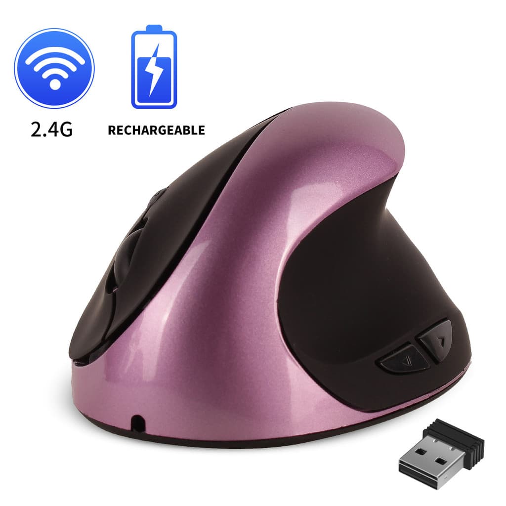 [Estoque pronto] Mouse Vertical de carregamento sem fio ergonômico sem fio Vertical optoeletrônico mouse de carregamento