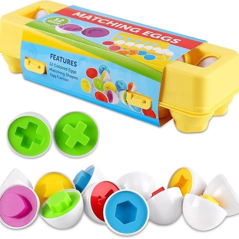 Brinquedos Educativos Montessori para Crianças de 2 Anos, Brinquedo de Ovo Infantil, Quebra-Cabeça Sensorial para Crianç