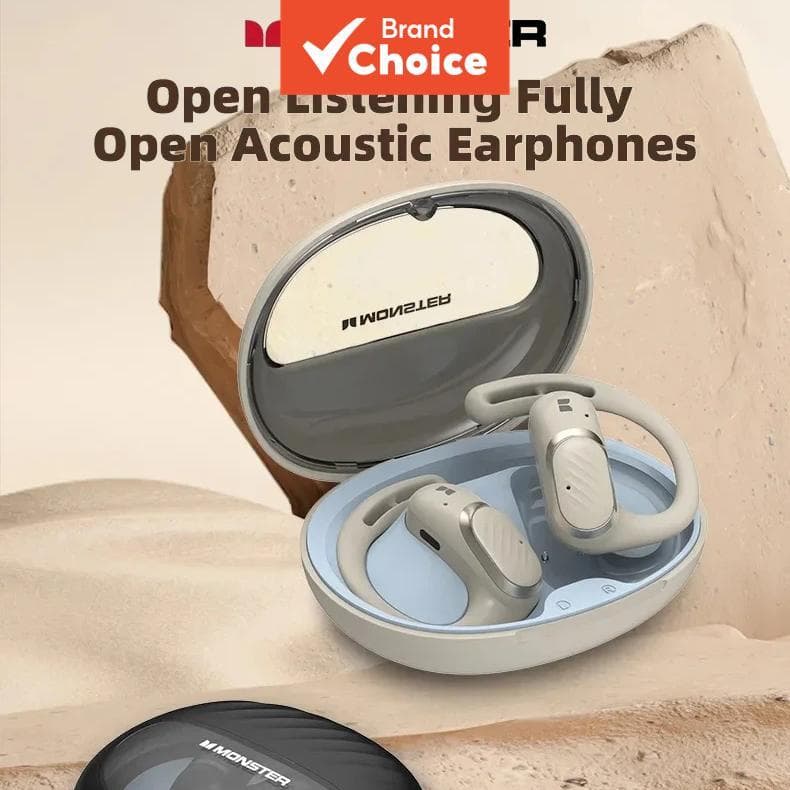Fones de ouvido Monster AURA FIT X03, fones de ouvido Bluetooth sem fio de condução óssea, som panorâmico 360°, fones de