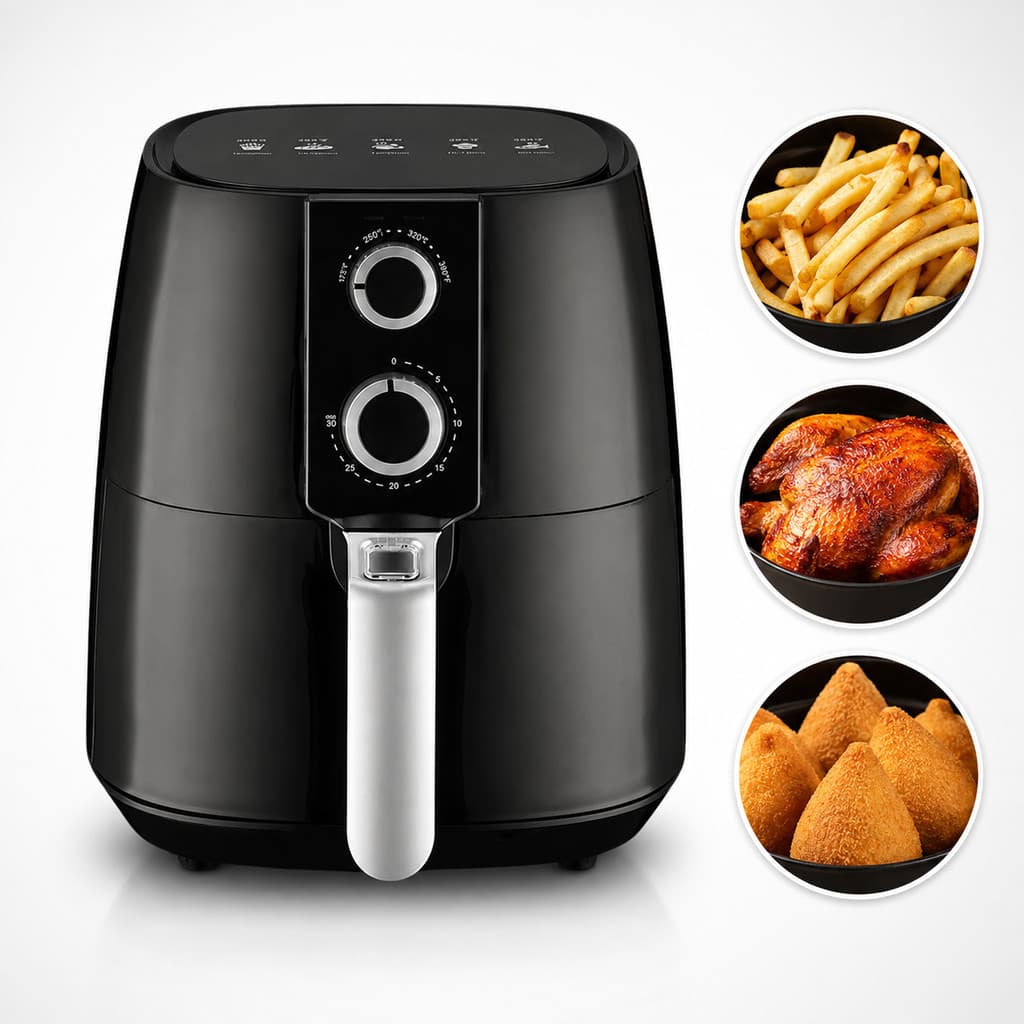 Fritadeira Eletrica Sem Oleo Air Fryer 4,5l 1700w