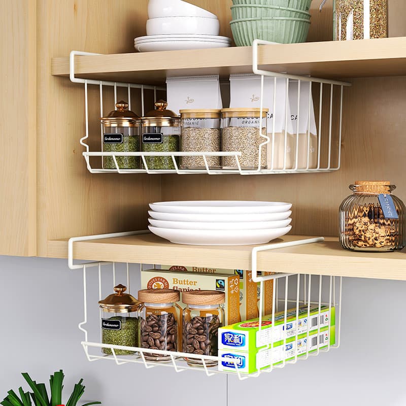 Armário de cozinha multiuso rack de armazenamento guarda-roupa pendurado em camadas organizador rack cozinha pendurado a