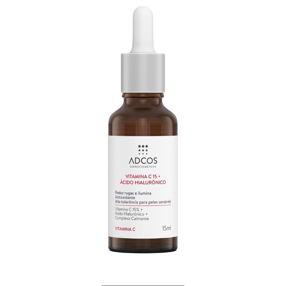Vitamina C 15 + Ácido Hialurônico Adcos Sérum Anti-idade 15ml