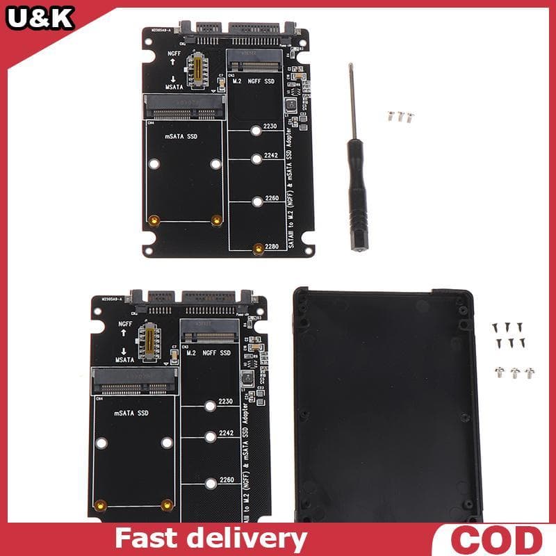 [U & K] NGFF Para SATA 3 Gabinete HDD Externo Adaptador MSATA SSD M . 2 Placa Adaptadora De Protocolo