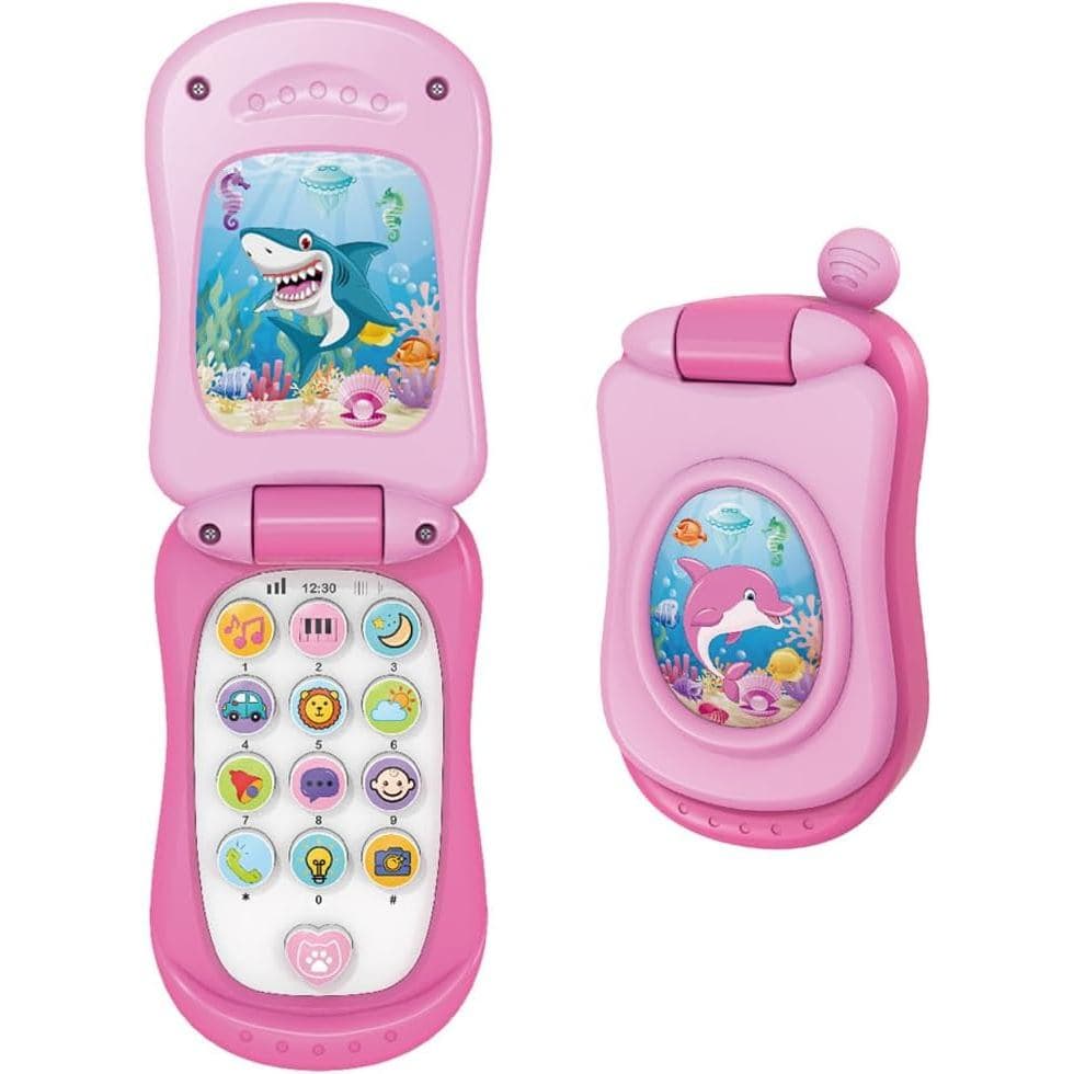 Telefone de Brinquedo para Crianças, Telefone Musical Educativo com Luz e Som, Brinquedo Educativo para Bebês a Partir d