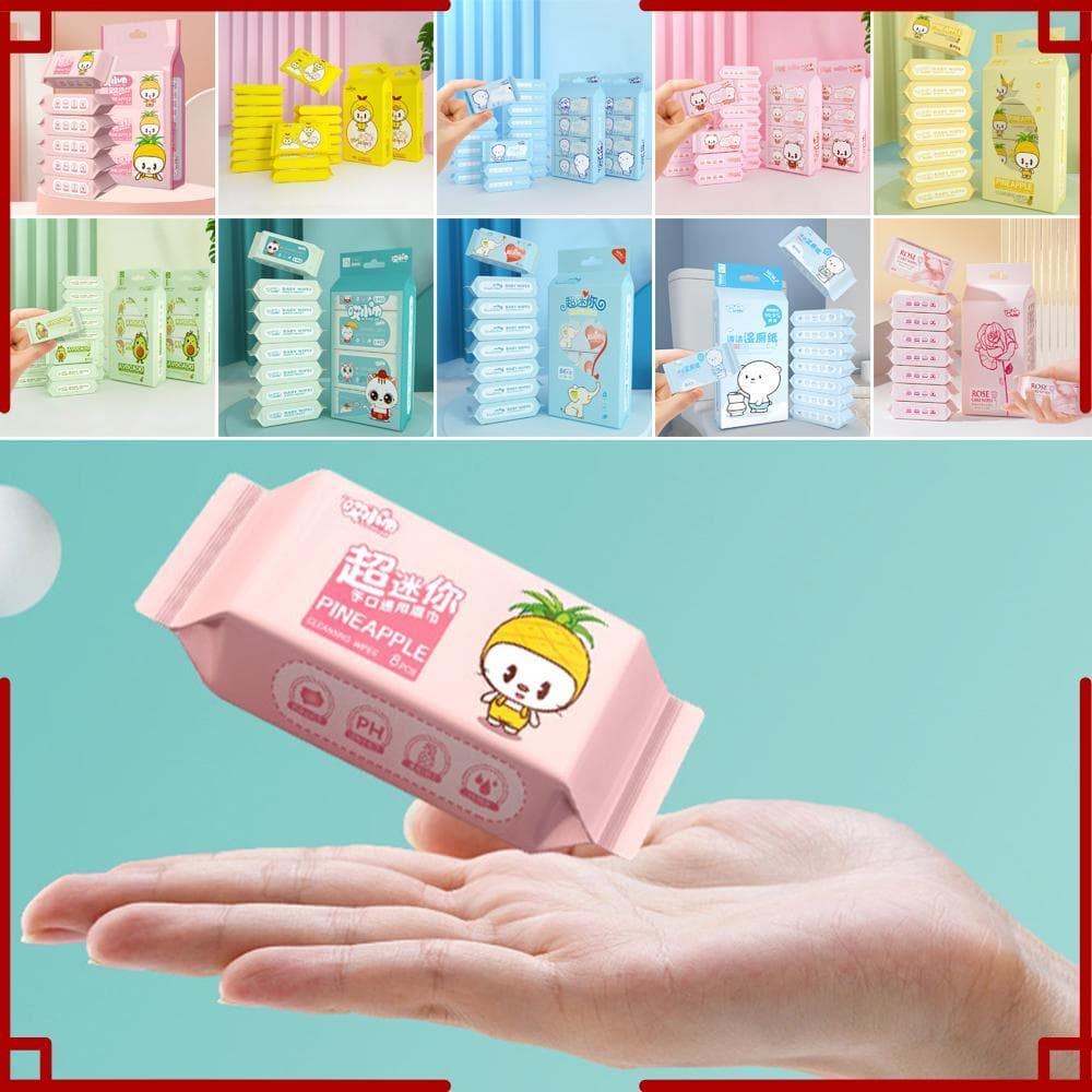 Toalhetes Umedecidos Para Bebês , Lenços Macios E Suaves , Mini Portáteis Descartáveis Limpeza De Mãos Boca