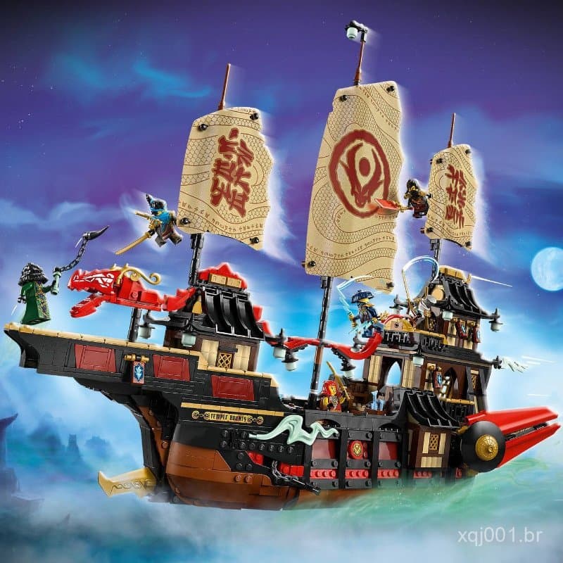 Compatível com blocos LEGO, Ninjago 74838 Temple Bounty, brinquedo de montar para meninos, grande presente para crianças