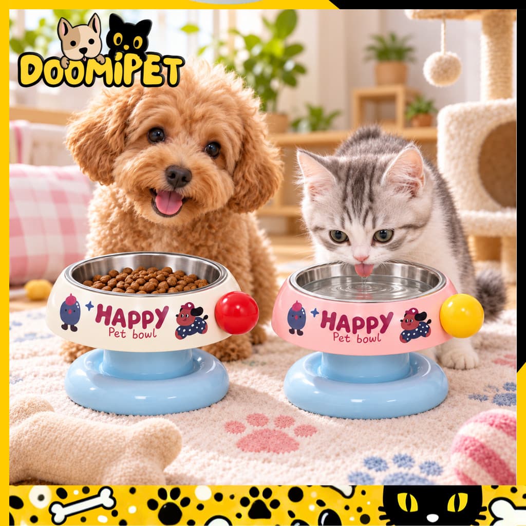 Comedouro Pet Tigela Inox para Cachorro e Gato Antiderrapante para Ração e Água