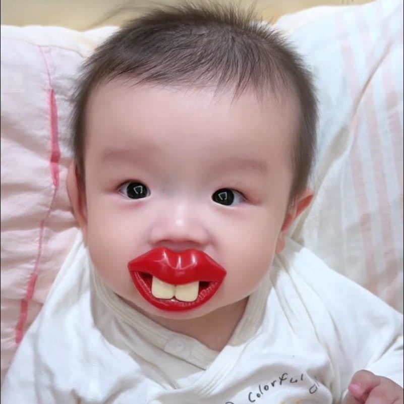 Chupeta engraçada de Silicone para bebê 0-6 meses Anti-cólica recém-nascido Tycoon Cowboy chupeta engraçada