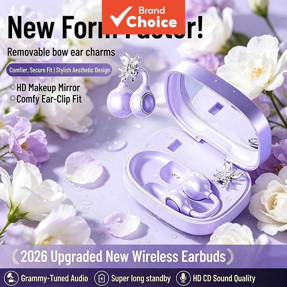 Fones de ouvido OTN M183, design clip-on, Bluetooth, par de fones de ouvido embutidos, fones de ouvido HD para