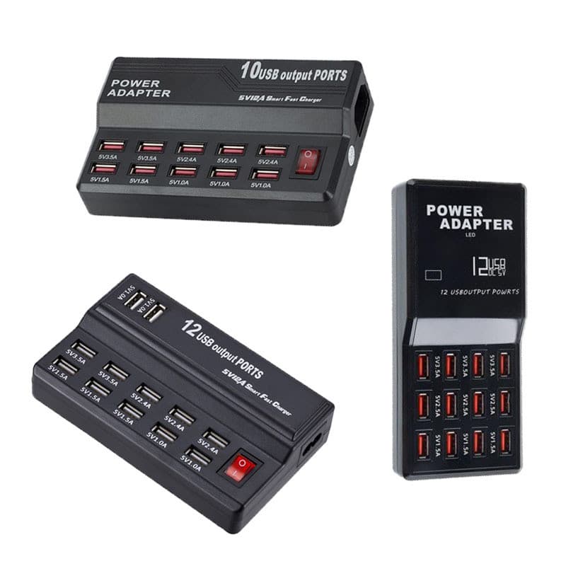 Carregador USB de 1112 portas Multi-portas USB Power Strip Carregador Inteligente USB Carga Rápida Celular Tablet Carreg