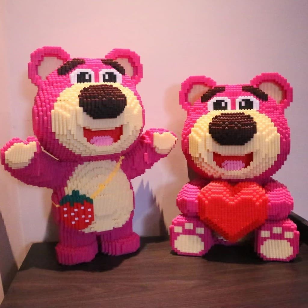 Compatível com o conjunto de blocos de montar Urso Morango da Lego, adequado para crianças, meninos e meninas Br LCV7