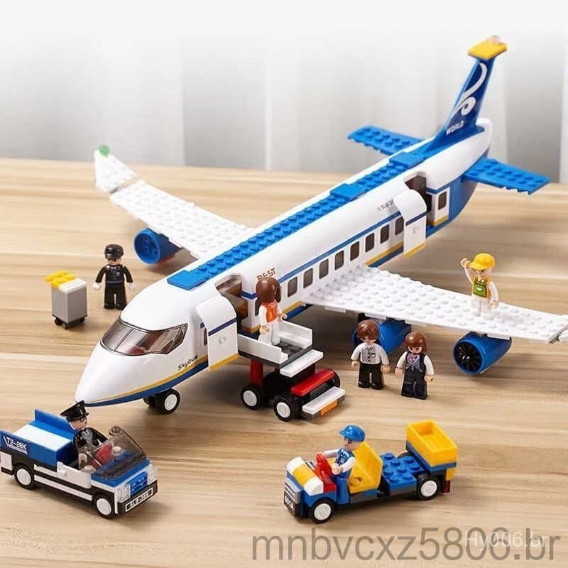 [463 peças] Compatível com Blocos de Montar de Modelo de Avião Lego City e Brinquedos de Quebra-Cabeça para Crianças GYS