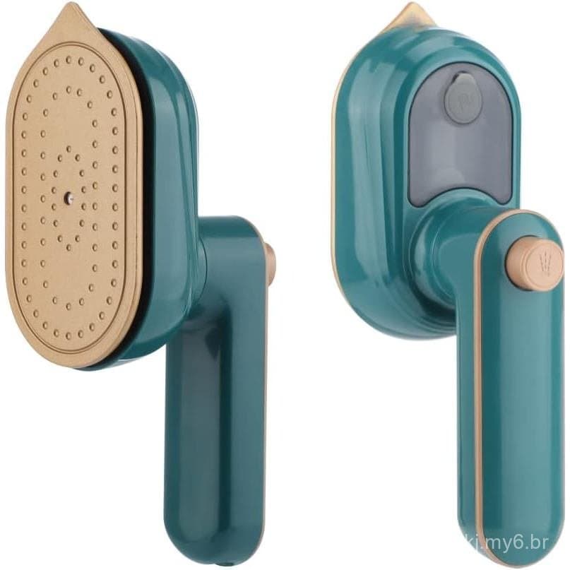 Mini ferro a vapor portátil verde para roupas, mini ferro a seco portátil adequado para viagens, ferro a vapor portátil 