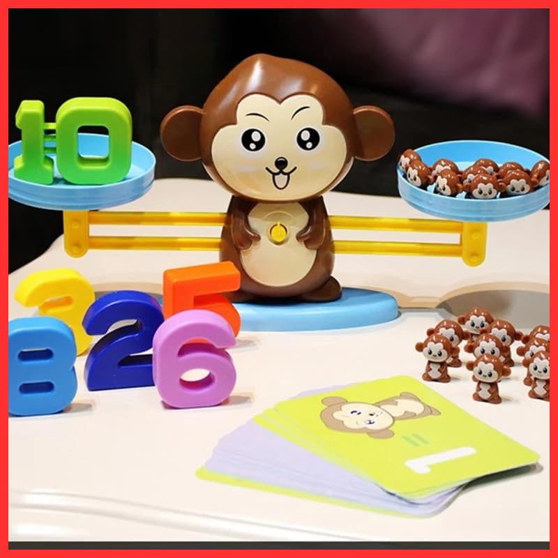 [XPChioce] Montessori Balance Monkey Matemática Brinquedo Bebê Jogos Educativos Número Brinquedos Material TNIP JMKR