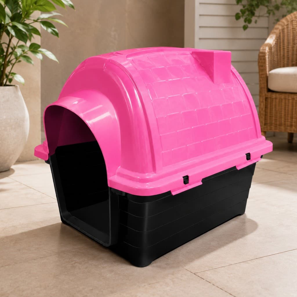 Casinha Cachorro Ipoppy N°3 Rosa Casa Pet Femea Caes Filhote