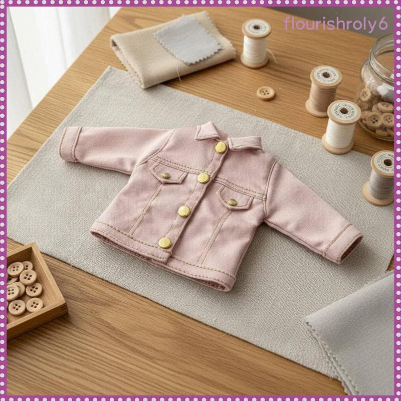 [Flourishroly6] Boneca Jaqueta Jeans Roupa Artesanal 1 6 Escala Roupas Para Blythe OB24 OB22 19 Bonecas Articuladas Aces