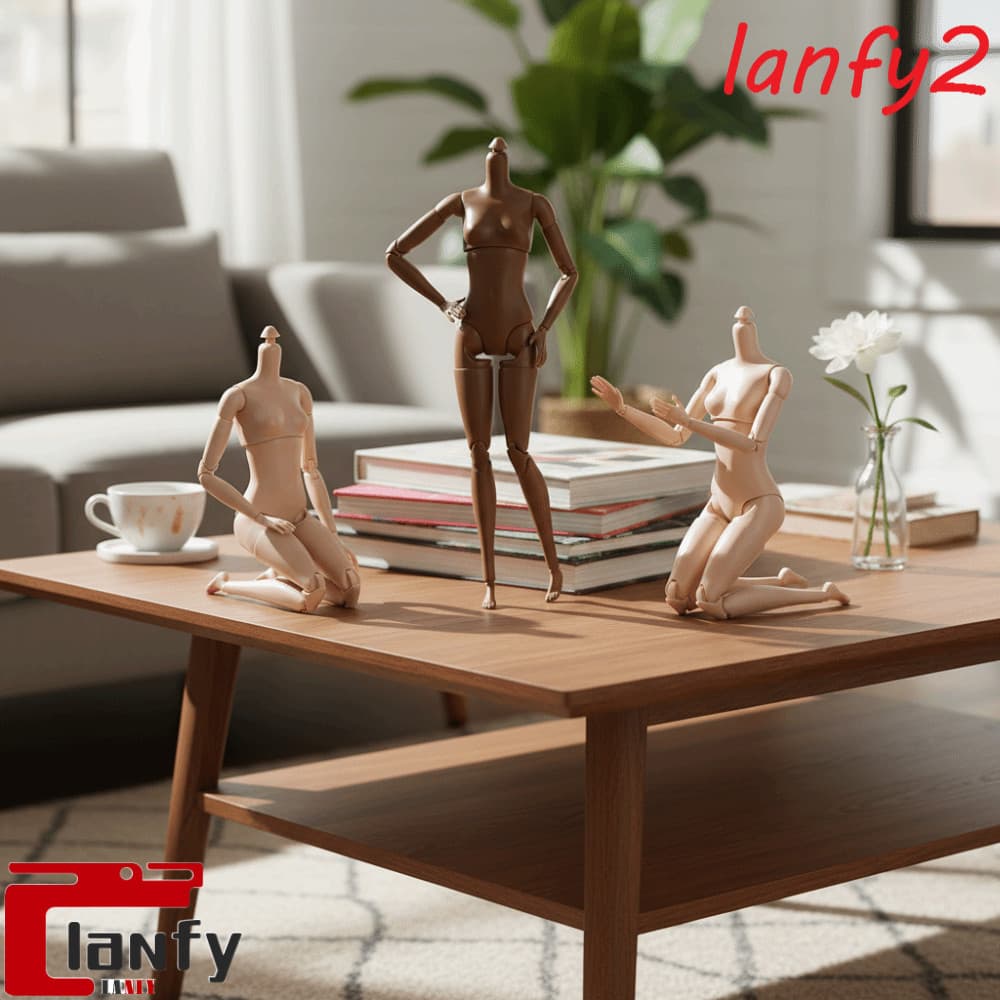 LANFY Bonecas BJD Nuas Articuladas , Boneca Super Modelo Móvel De Corpo Muscular , De Figura De Ação De Substituição De 