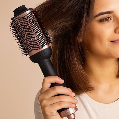 Escova Secadora de Cabelo Profissional Bivolt 1300W Alisador Elétrica Quente Prancha alisadora de cabelo Anti Frizz