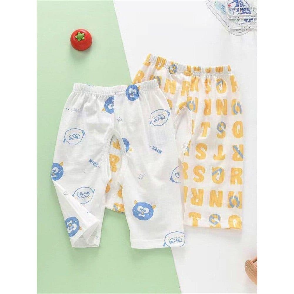 Calças finas de algodão puro para bebês, calças de virilha aberta para meninos, Shorts de treinamento de verão, fraldas 