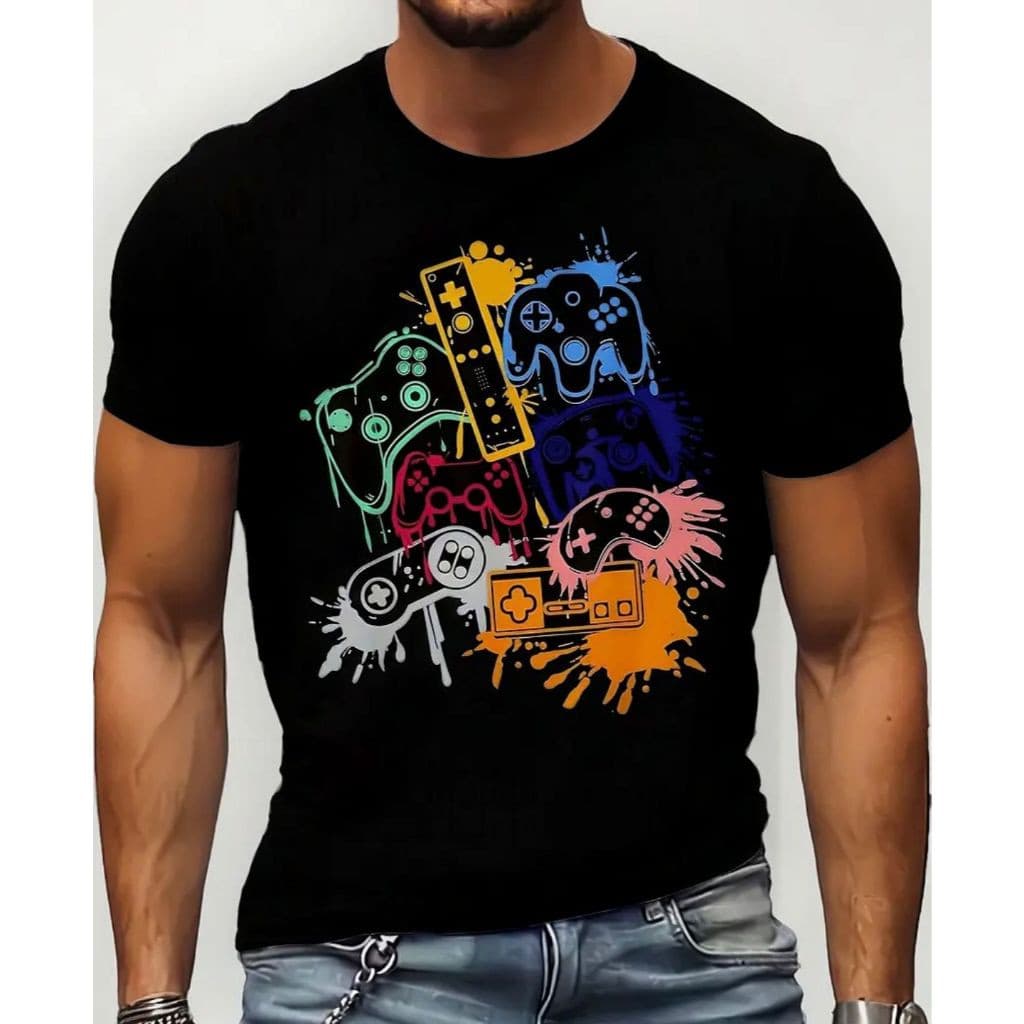 Camiseta Gamer Unissex Controle Videogame Geek T Shirt Camisa Estampada 100% Algodão