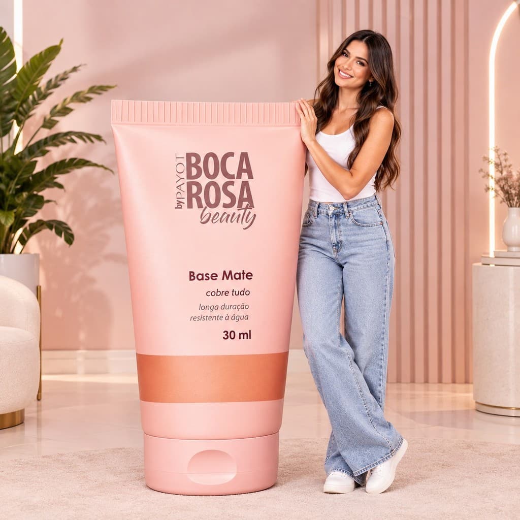 Base Líquida Matte Boca Rosa Beauty By Payot 30ml – Alta Cobertura e Longa Duração