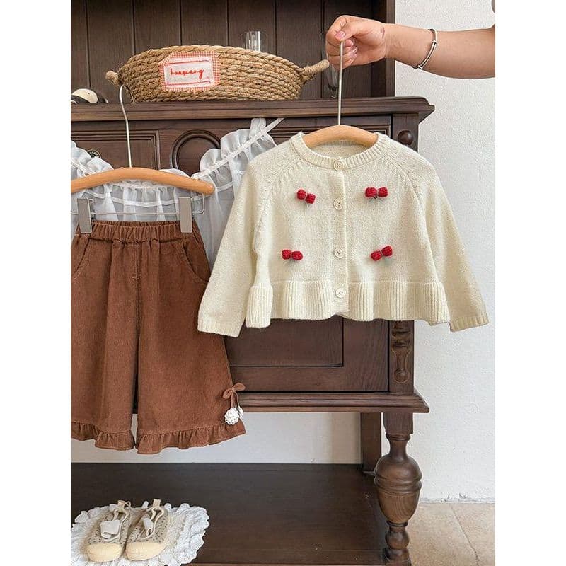 Bebê roupas de bebê camisola roupas de outono bebê menina terno doce Cardigan primavera outono um ano de idade bebê vers