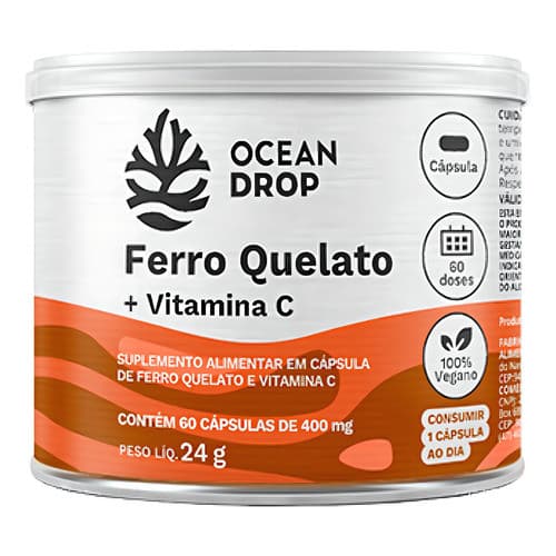 Ferro Quelato+vitamina C. 60 Capsulas 400mg