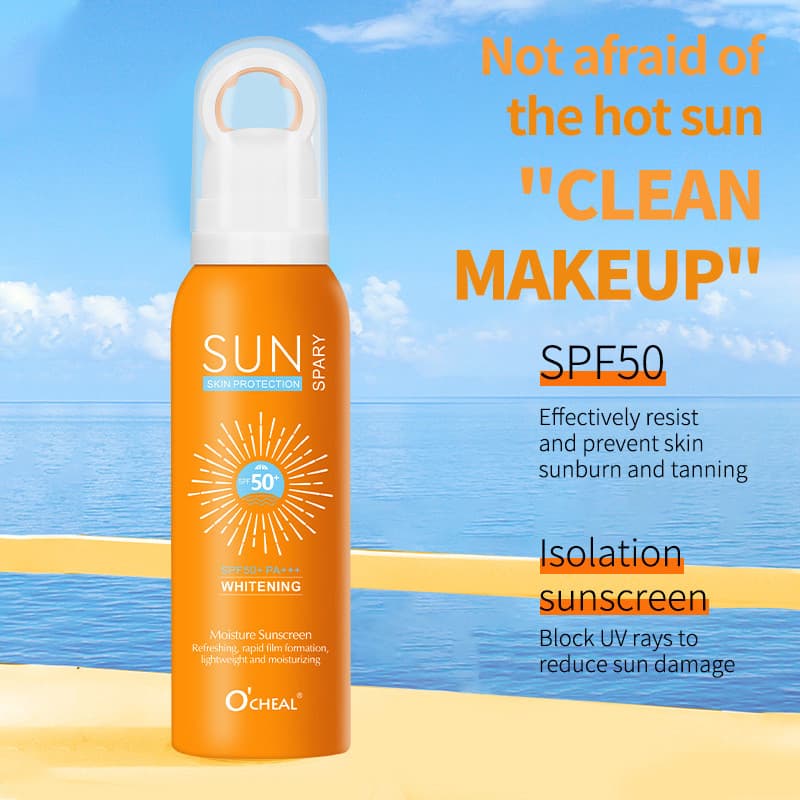 Spray Protetor Solar Impermeável de Verão, Iluminador, Refrescante, Protetor Solar Não Oleoso, Spray de Proteção Solar 5