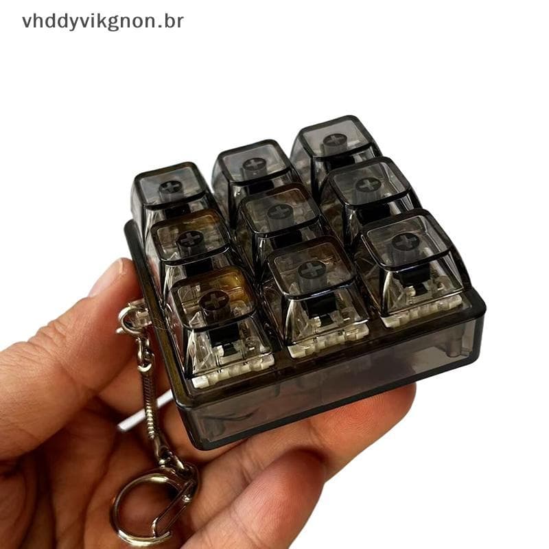 vhddyvikgnon 4 Teclas Mecânico Teclado Eixo Testador LED Luz Chave Interruptor Keycap Amostrador Para Jogos Escritório E
